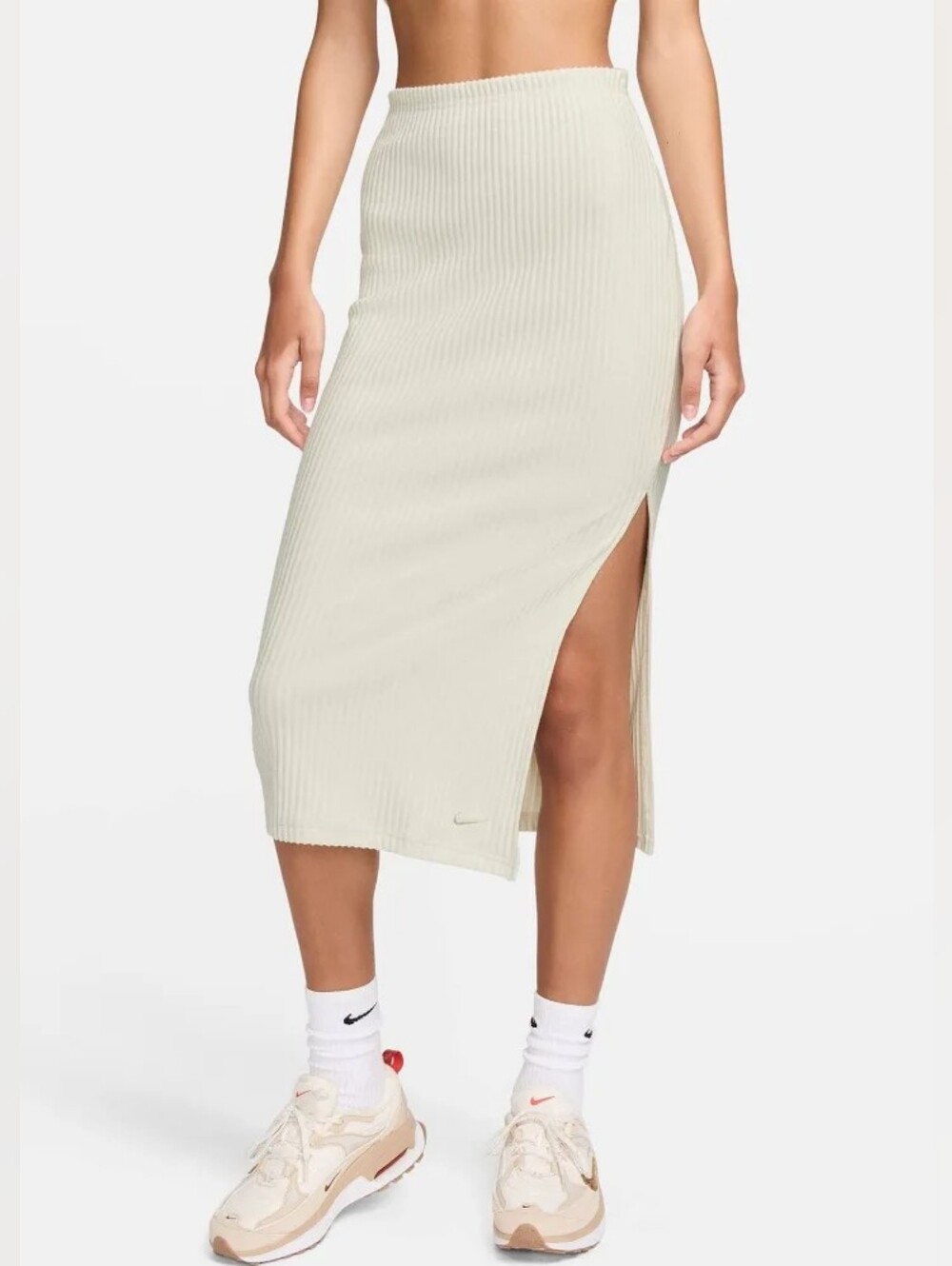 nike ribbed midi skirt
